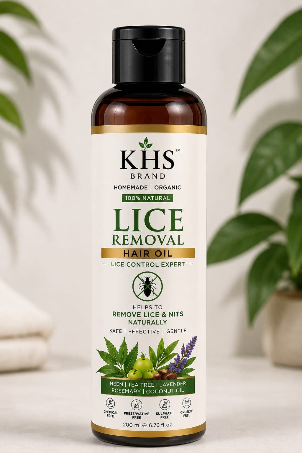 KHS Lice Removal Hair Oil